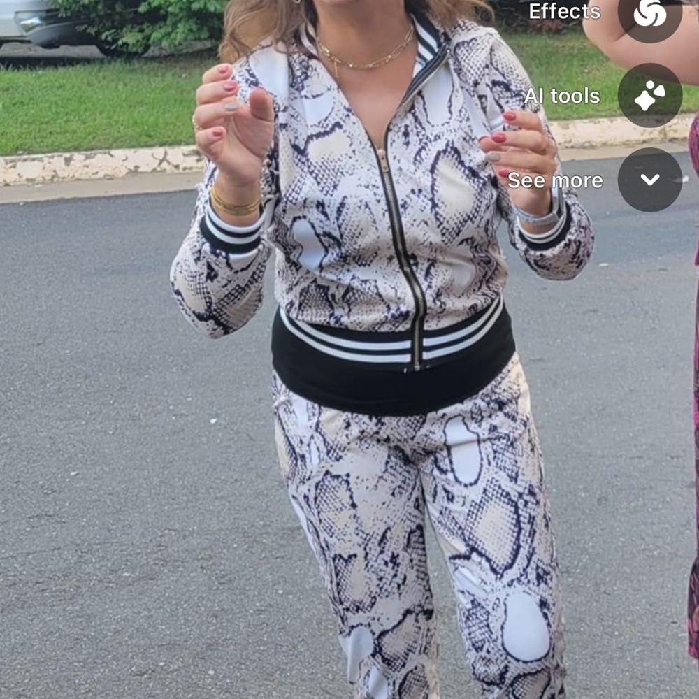 2 pieces jumpsuit black and white